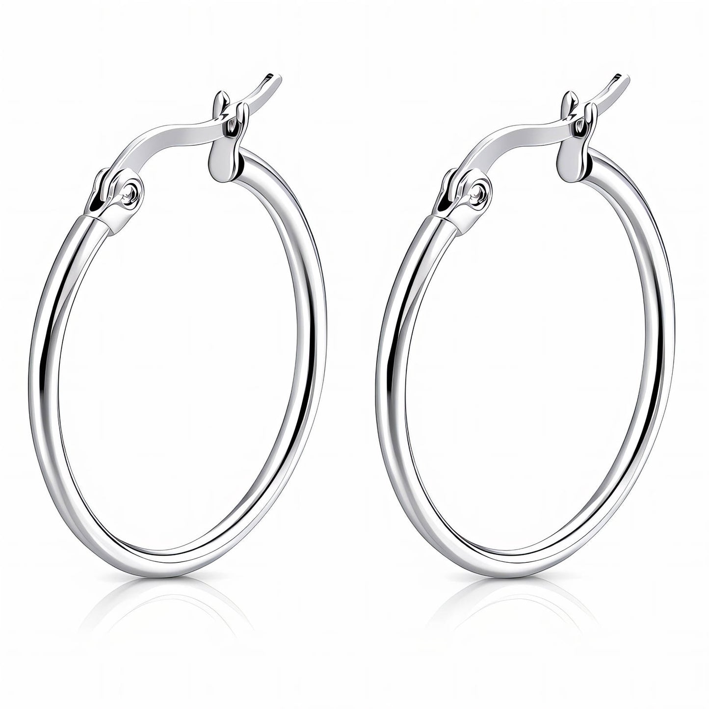 Silver Classic Hoop Earrings