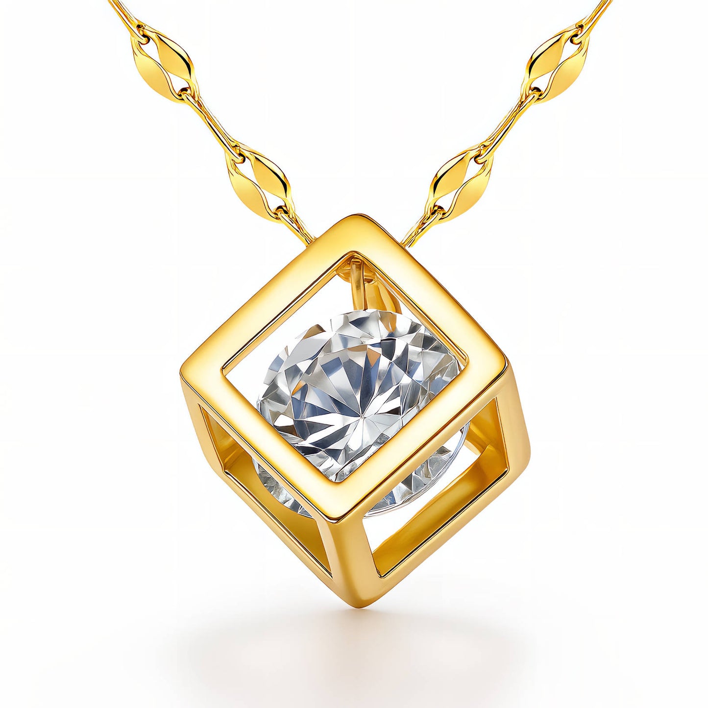 Carre Crystal Necklace