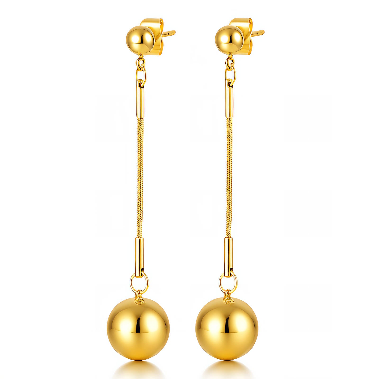 Pendule Sphere Drop Earrings – Gold