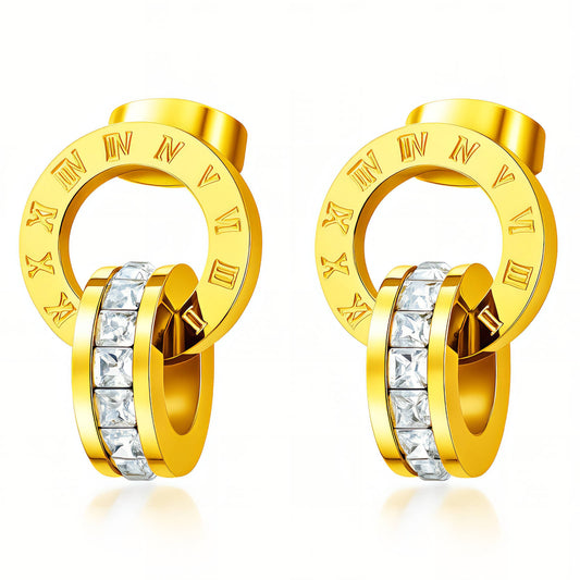 Numerus Crystal Stud Earrings