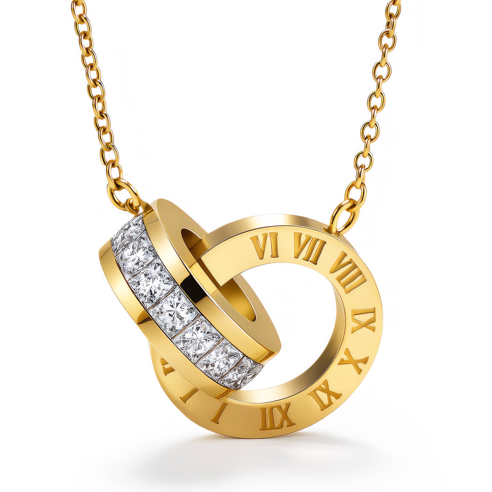 Numerus Ring Necklace - Gold