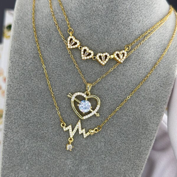 Cupid's Arrow Heart Necklace