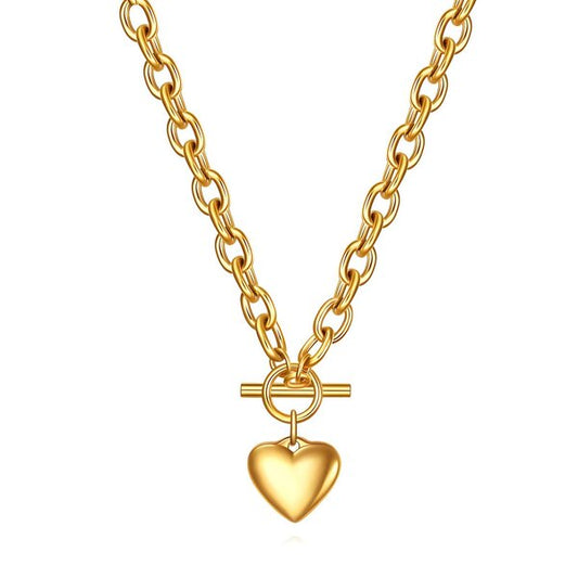 Cherie Heart  Necklace - Gold