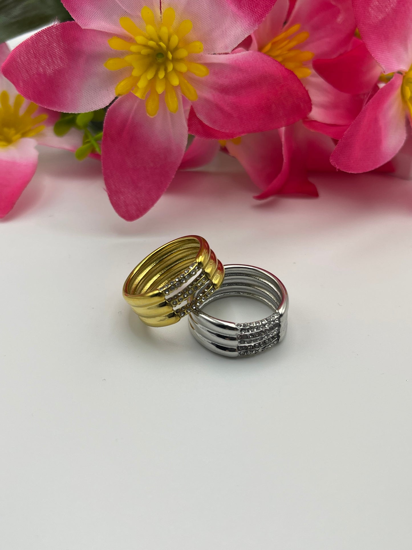 Lumière Crystal Stack Ring Set
