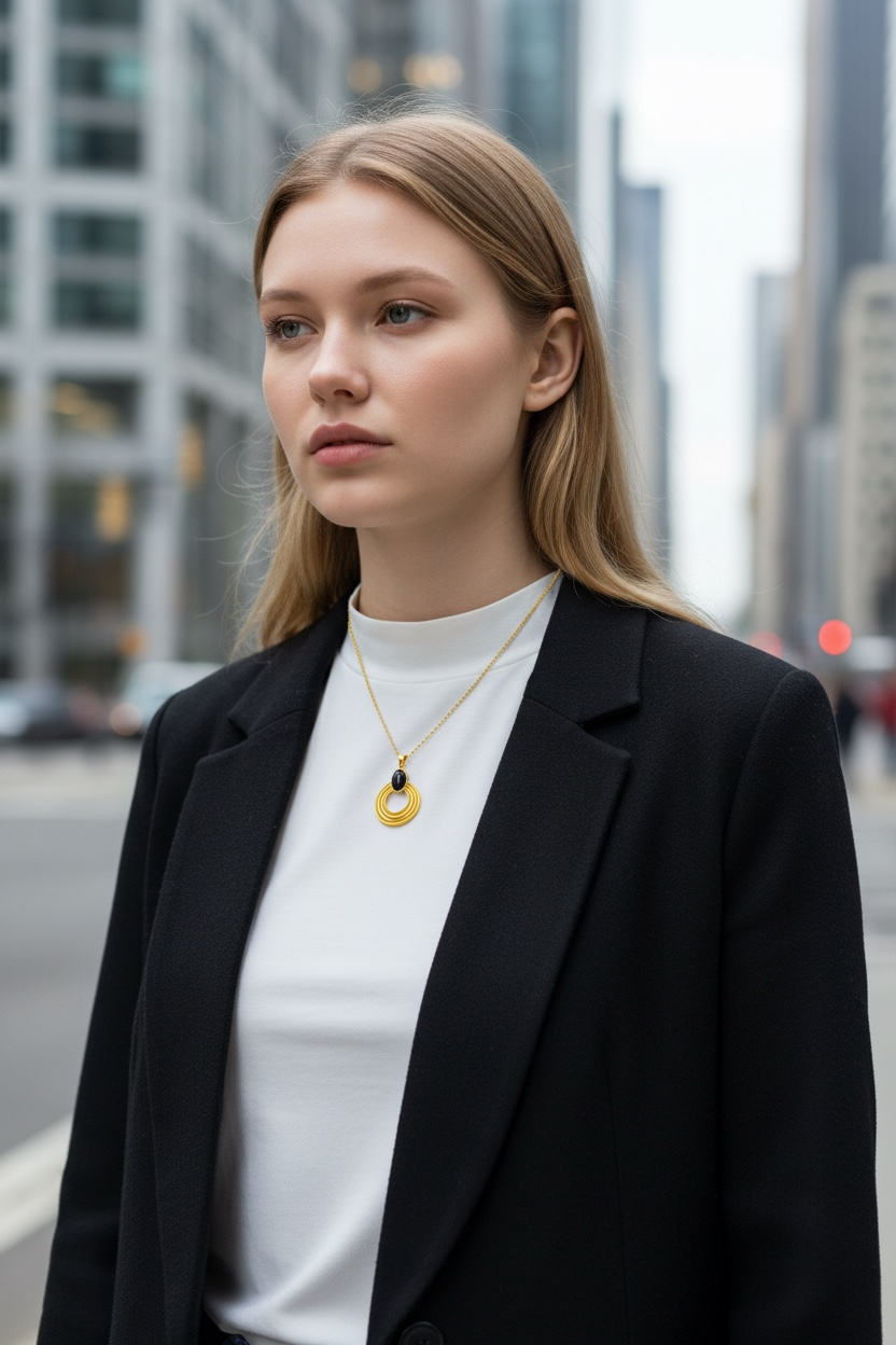 Cercle Noir Necklace