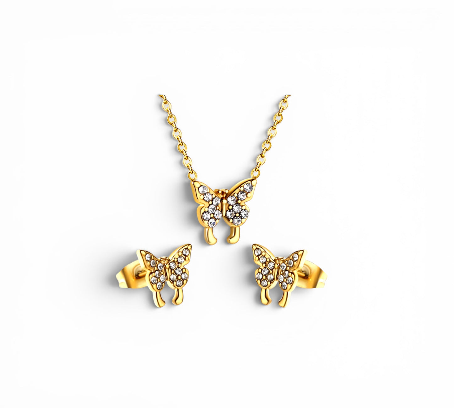 La Farfalla — Crystal Butterfly Jewellery Set