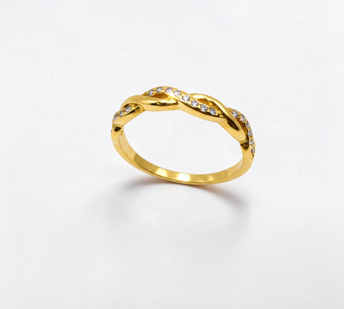 Esmeralda Twist Ring - White
