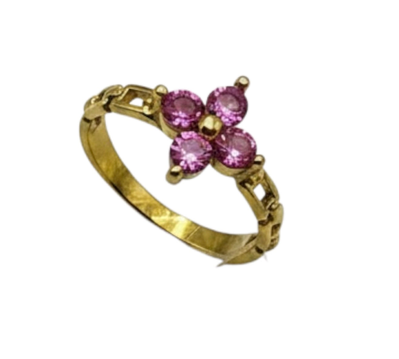 Celeste Pink Flower Ring