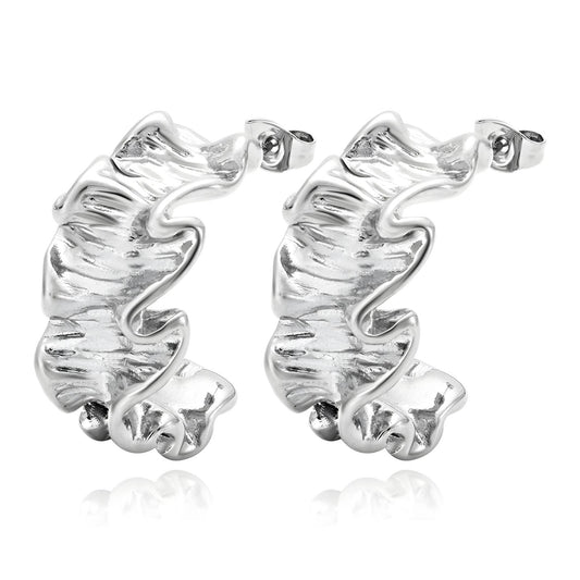 Plissé Sculpt Studs