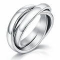 Waterproof Stainless Steel Triple Band Interlocking Ring