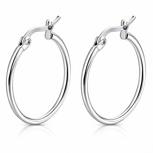 Silver Classic Hoop Earrings