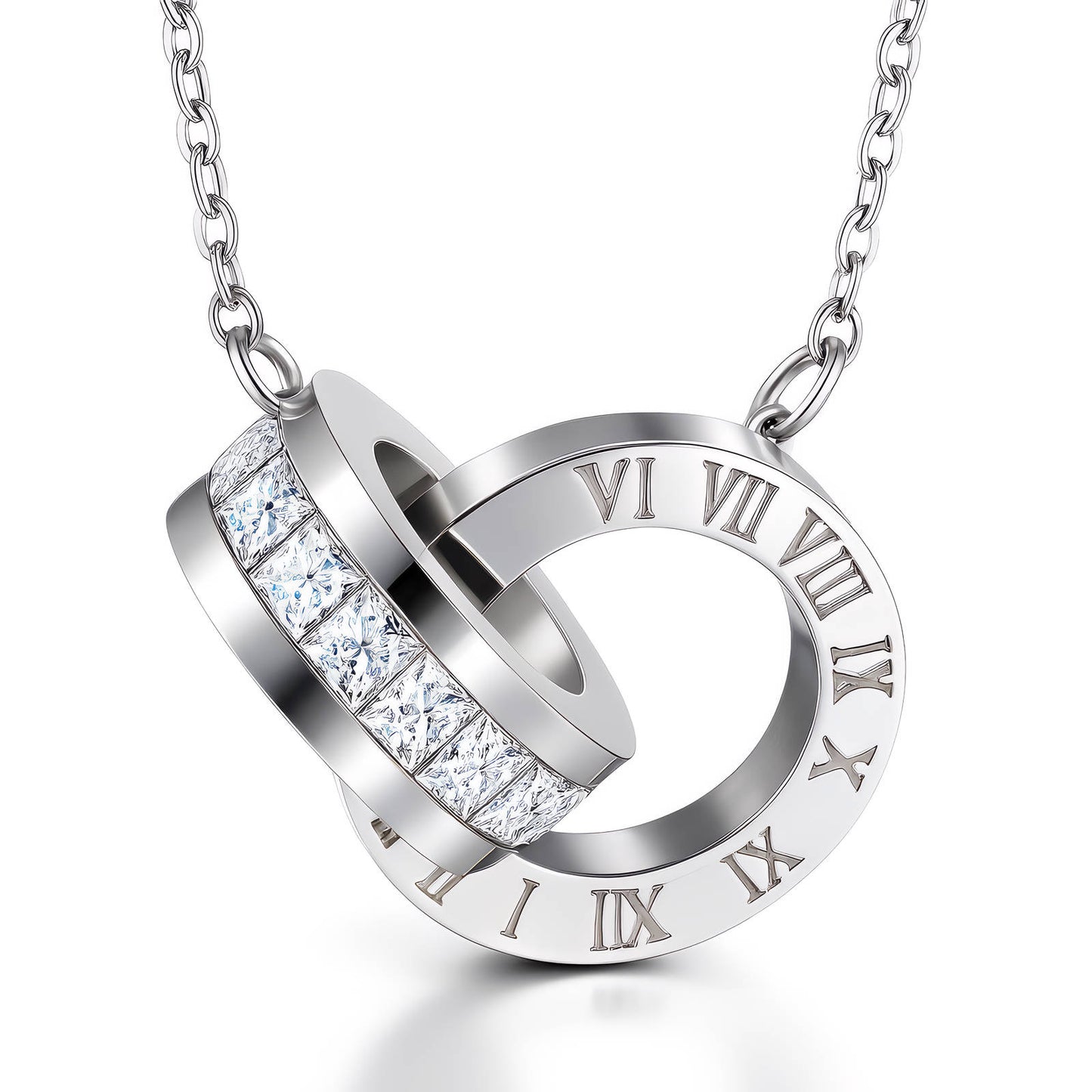 Numerus Ring Necklace - Silver