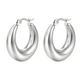Waterproof Stainless Steel Chunky Hoop Earrings